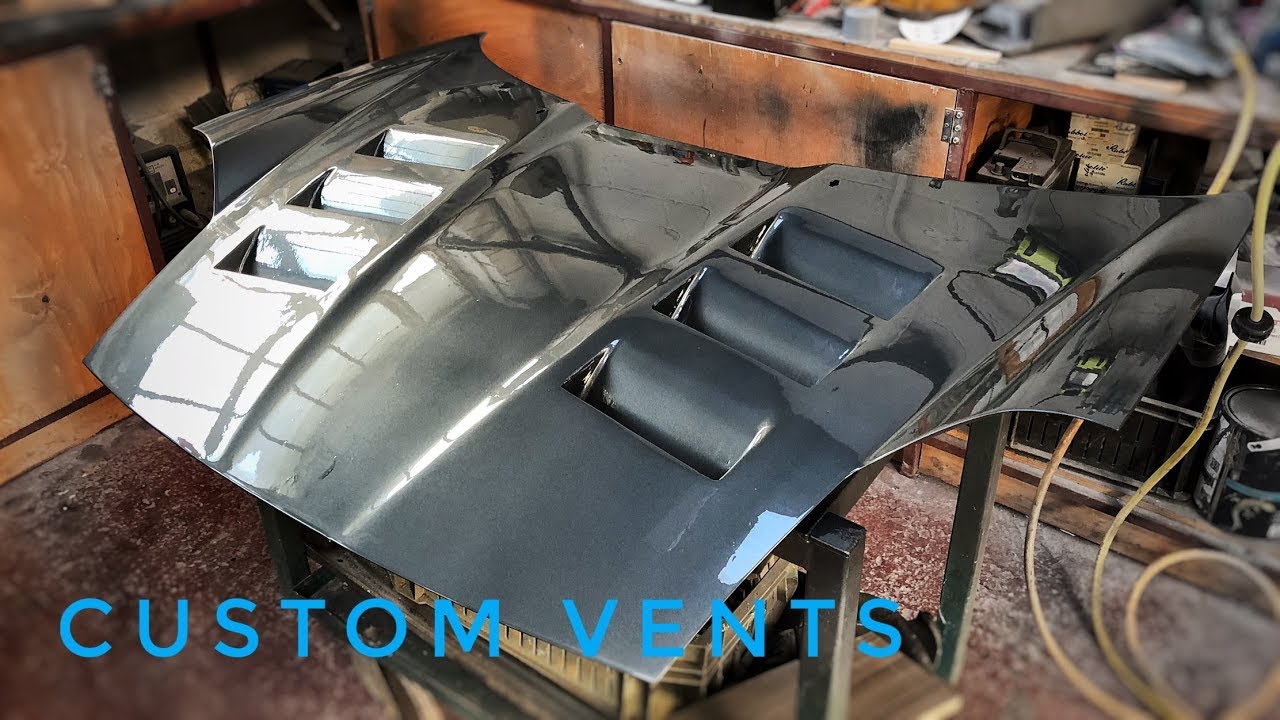 custom bonnet/hood vents finishing up- mr2 spyder/roadster