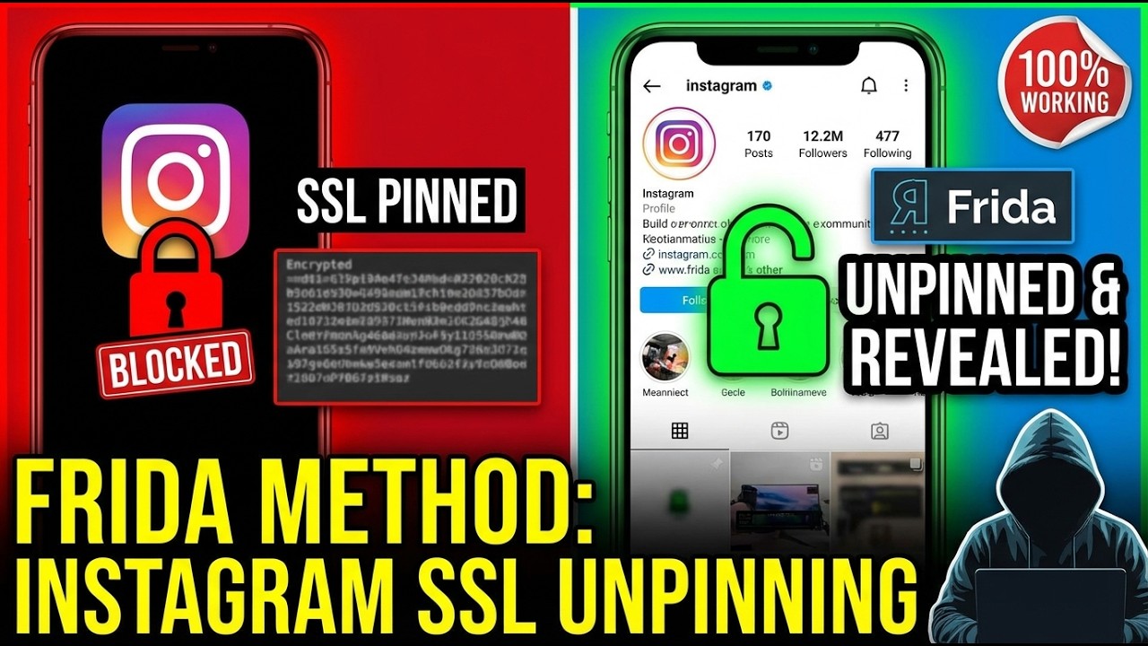 Frida SSL Unpinning in Instagram apk android #bugbounty #hacking