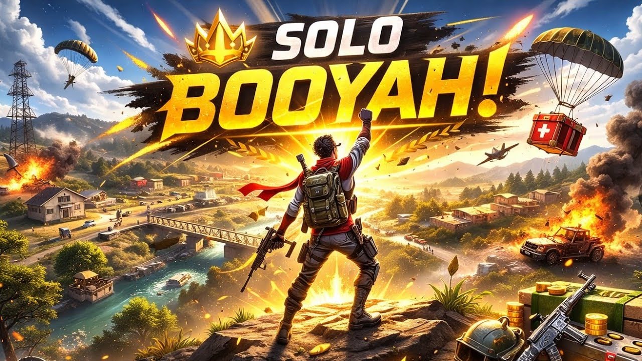 Free Fire Solo BOOYAH Gameplay Video 💥🔥