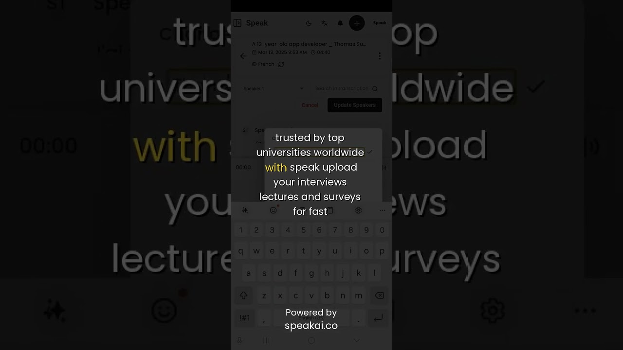 Revolutionize Your Research with Speak AI!