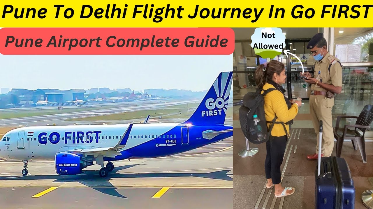 Go First Flight Journey | Pune to Delhi | Go First | GoAir Airline review