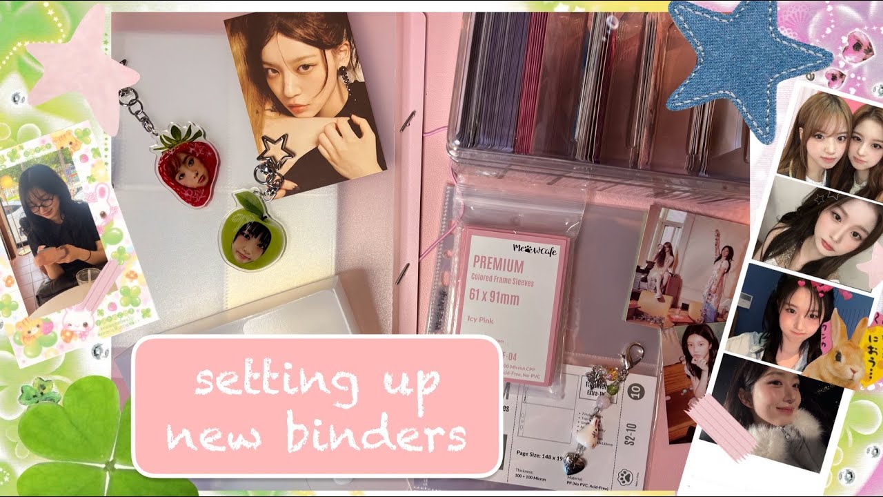 setting up haewon + sullyoon meow cafe k-keep binder 🌷 nmixx, illit, & nexz