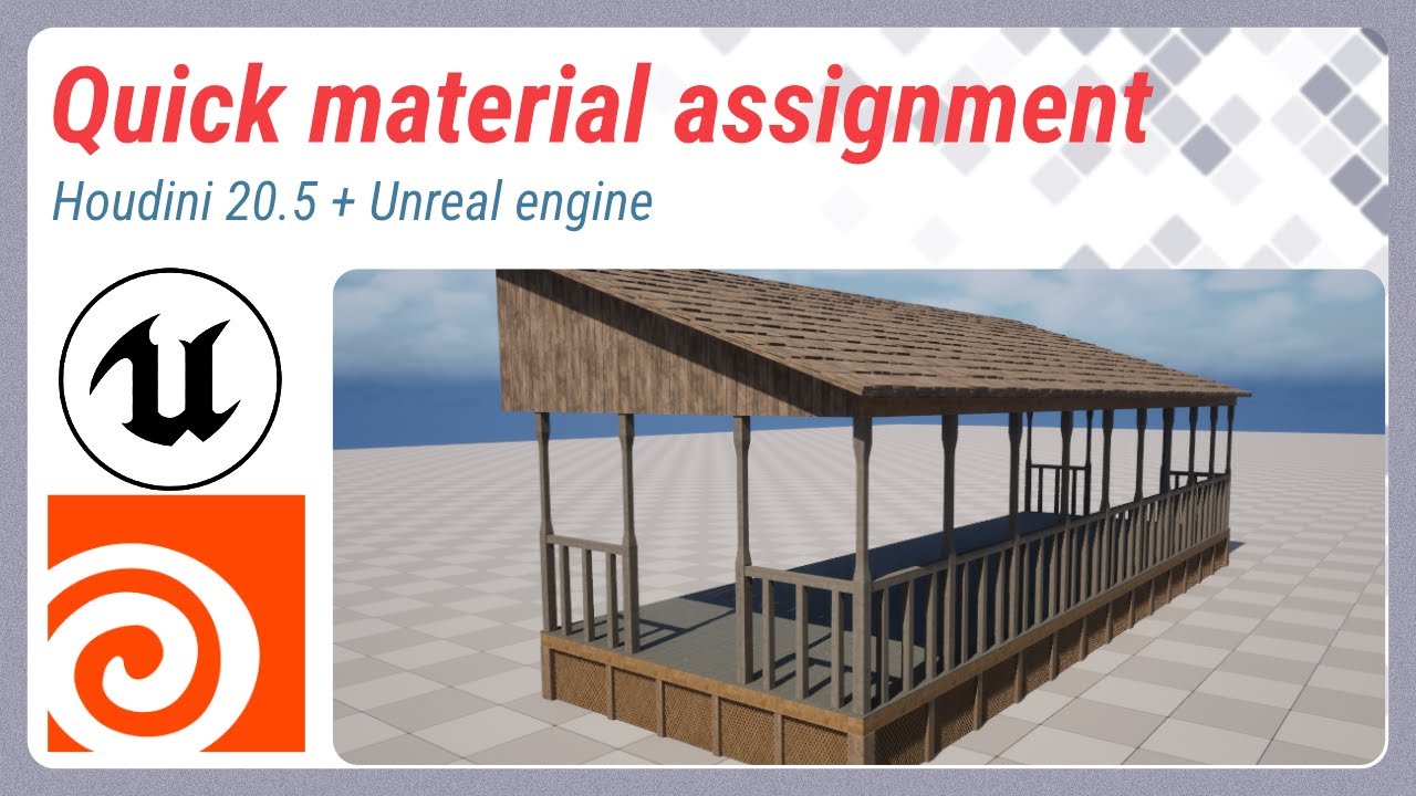 Quick material assignment from Houdini Engine to Unreal Engine. #tutorial