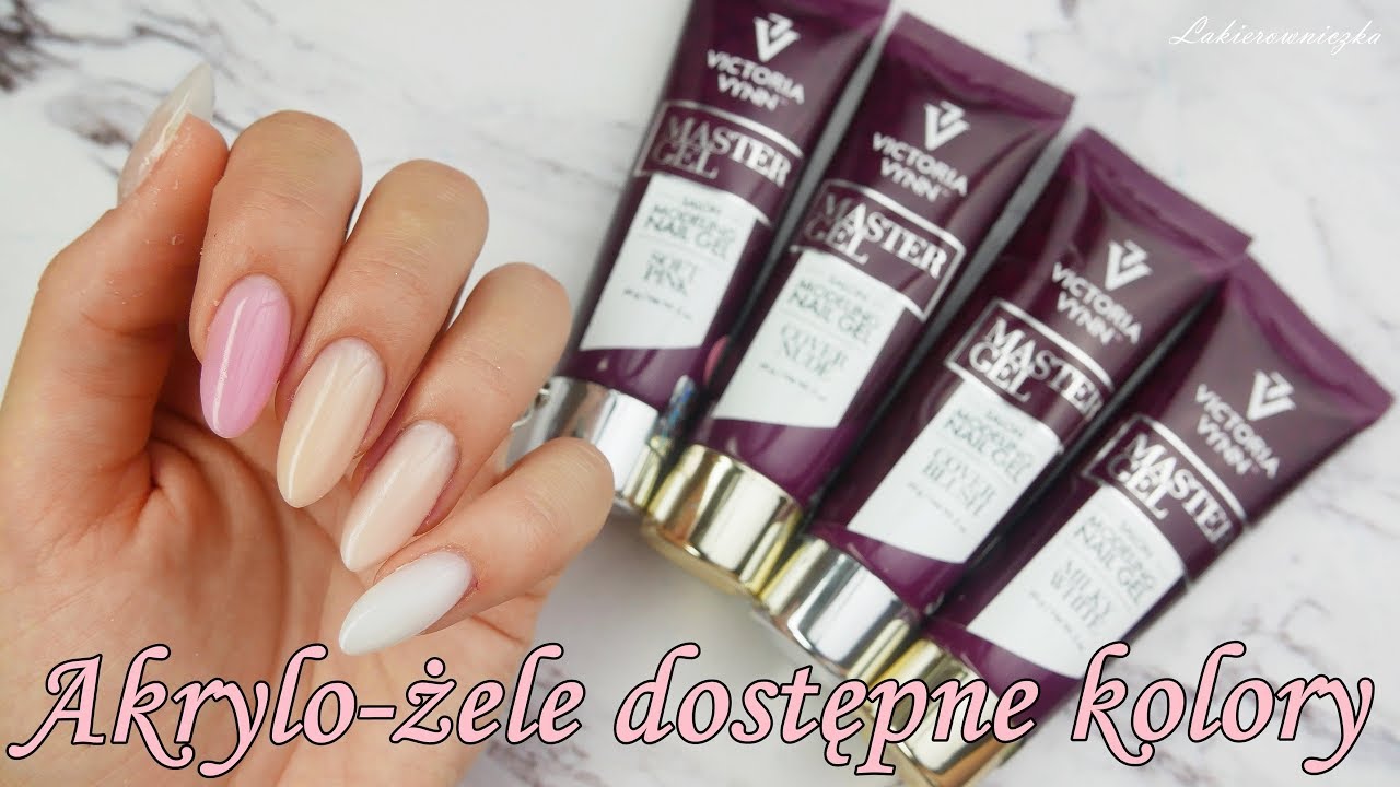 Kolory akrylo-żeli - Victoria vynn Master Gel - zdobienie z pyłkiem - Lakierowniczka
