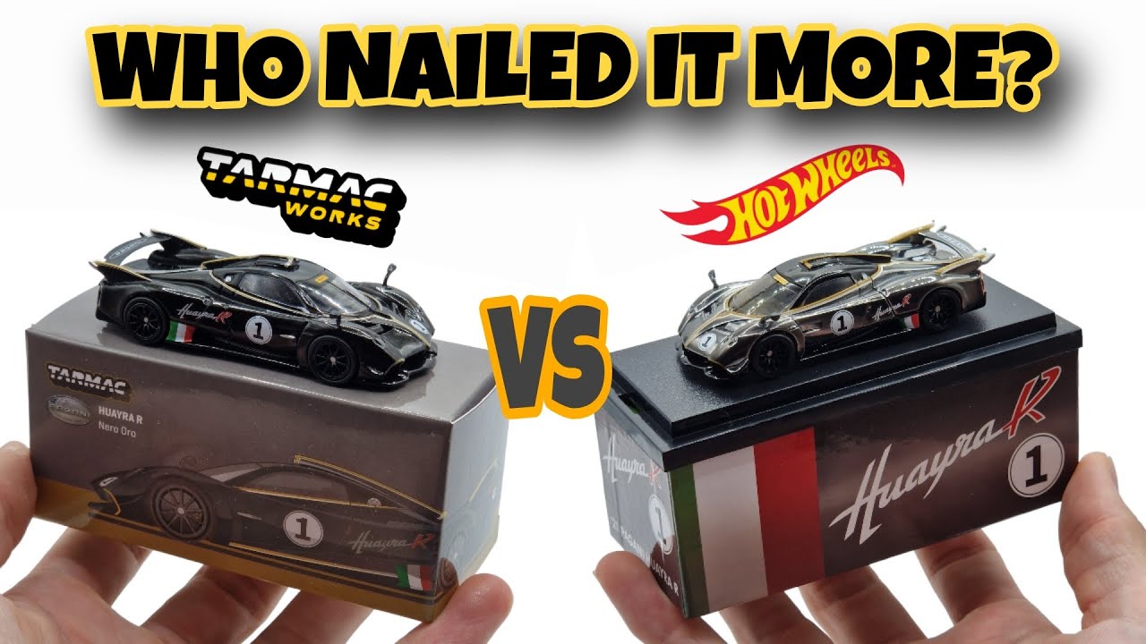 Tarmacworks VS Hot Wheels - Pagani Huayra R | 1:64 scaled diecast modeclar manufacturer comparison