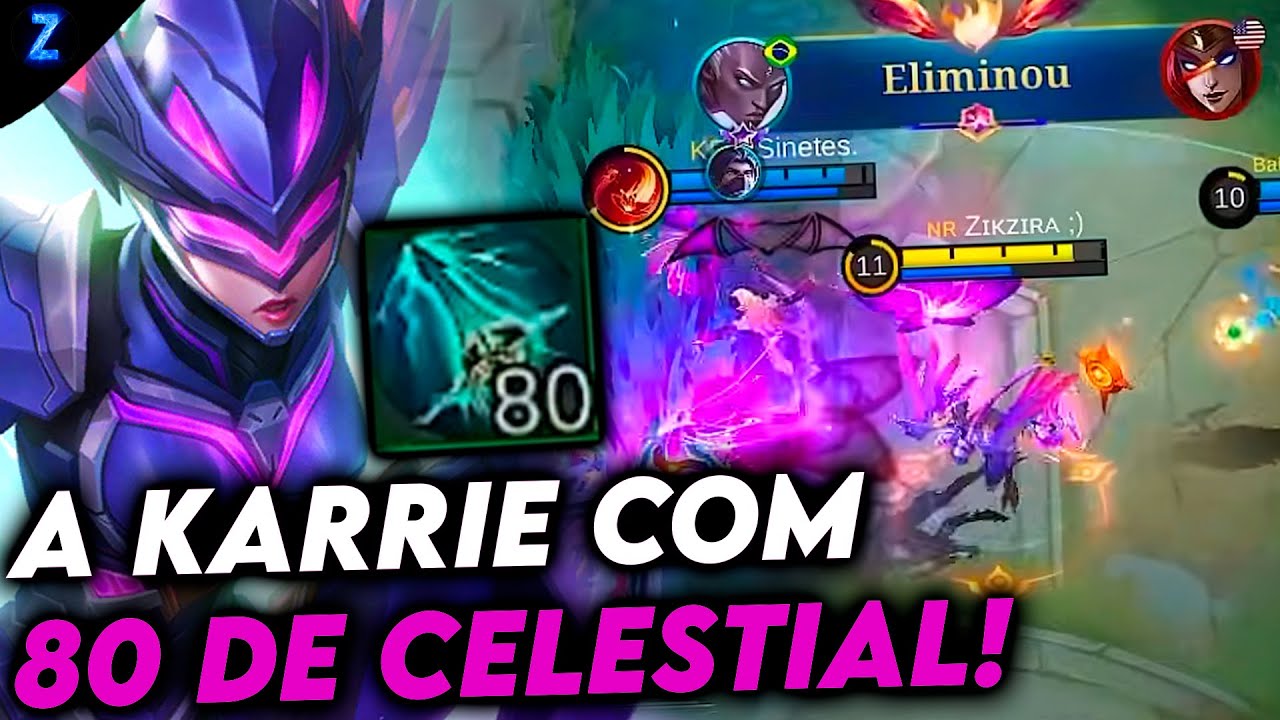 FIZ DUO COM O TM GAMEPLAY E MOSTREI A KARRIE DE CELESTIAL!! - KARRIE GAMEPLAY | Mobile Legends