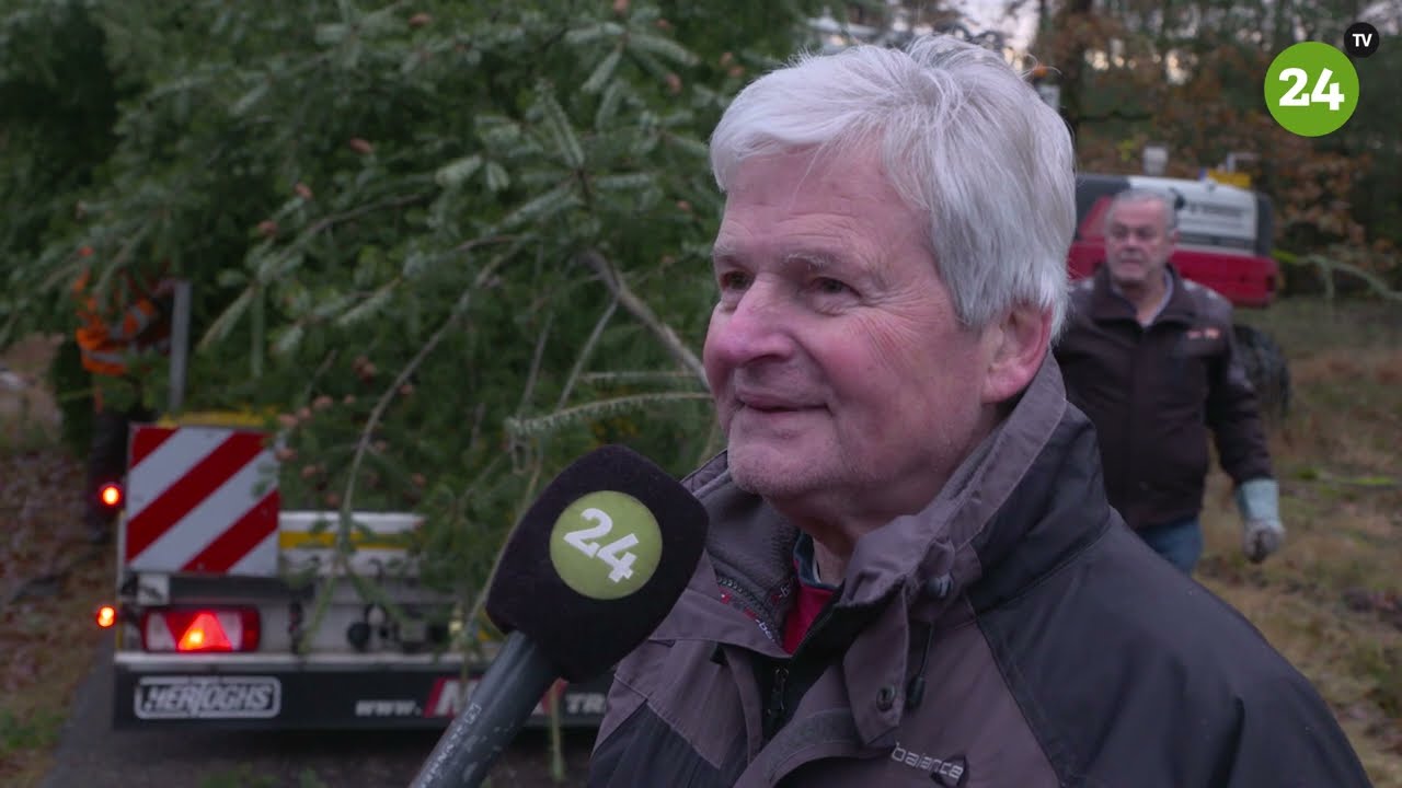 Leende kan weer genieten van prachtige grote kerstboom