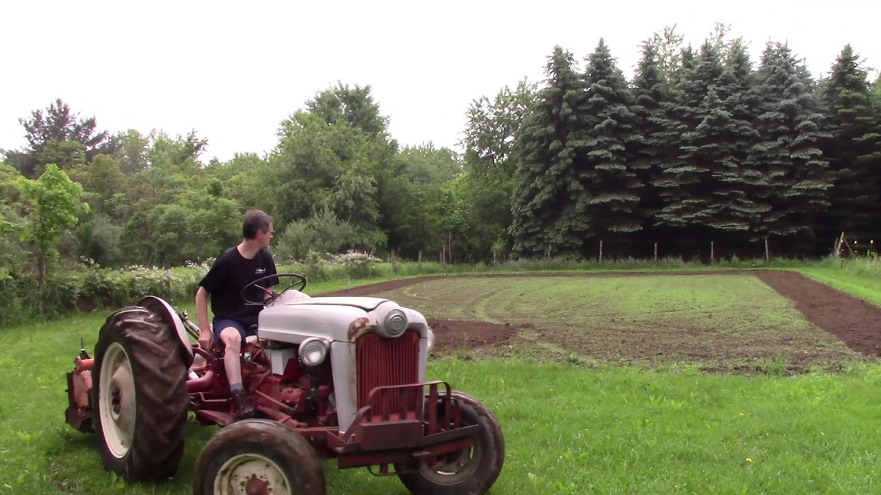 Using the new rototiller and starting the garden.