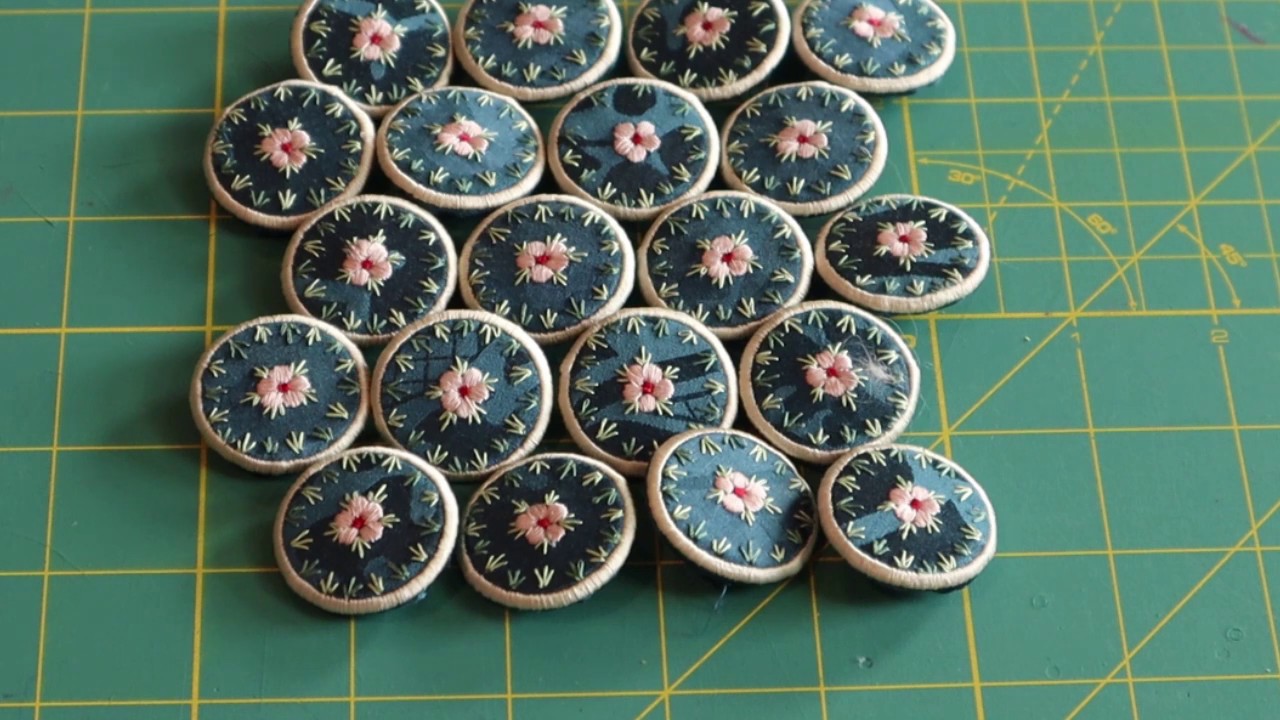 Making 18th century Embroidered Buttons