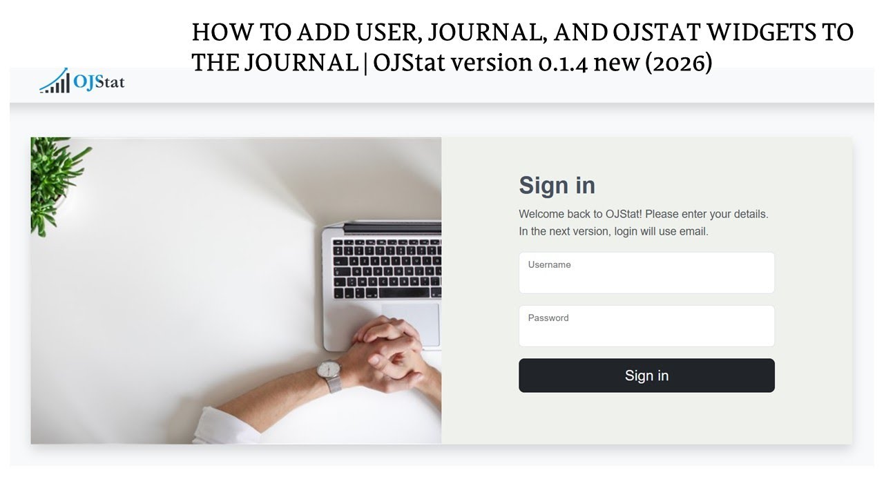 OJStat v0.1.4 (2026) Tutorial | How to Add User, Journal, and Widgets #ojs
