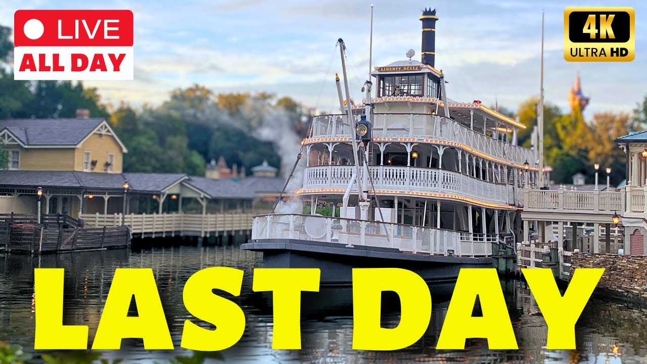 🔴LIVE🔴 Magic Kingdom Closing Day of Liberty Belle & Tom Sawyer Island | Rivers of America Closing