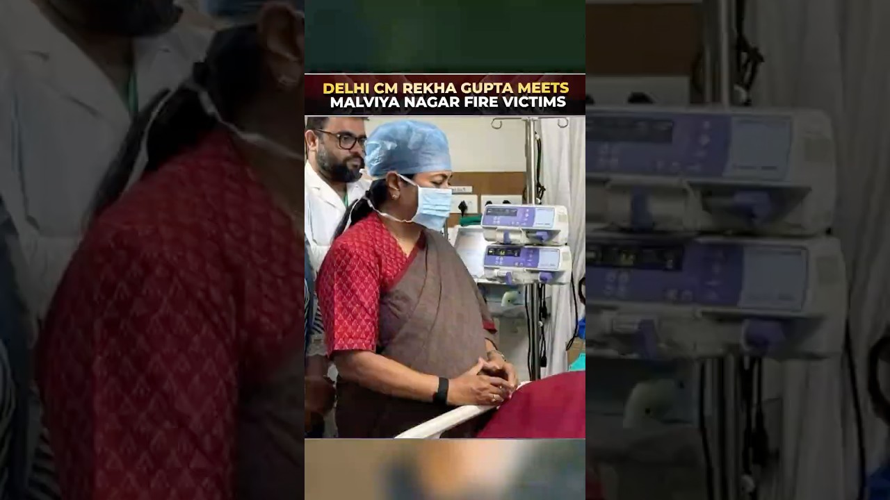 Delhi CM Rekha Gupta visits Max Hospital, announces ₹10 lakh for Malviya Nagar fire victims
