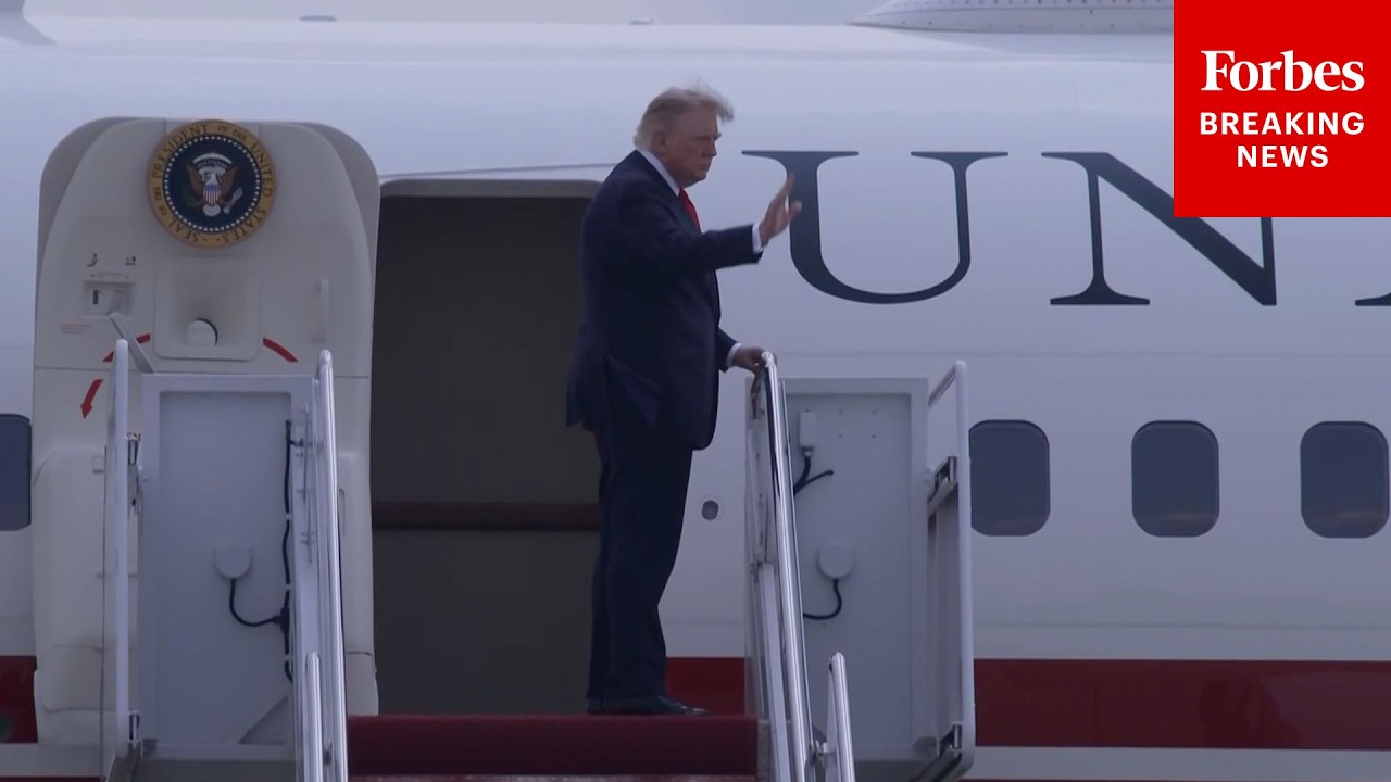 BREAKING NEWS: President Trump Departs JBA On Air Force One En Route To Michigan