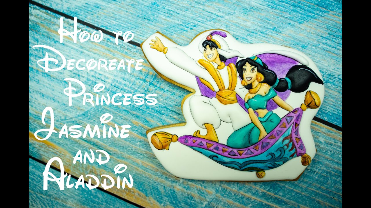 How to decorate Aladdin and Princess Jasmine cookie | Royal icing