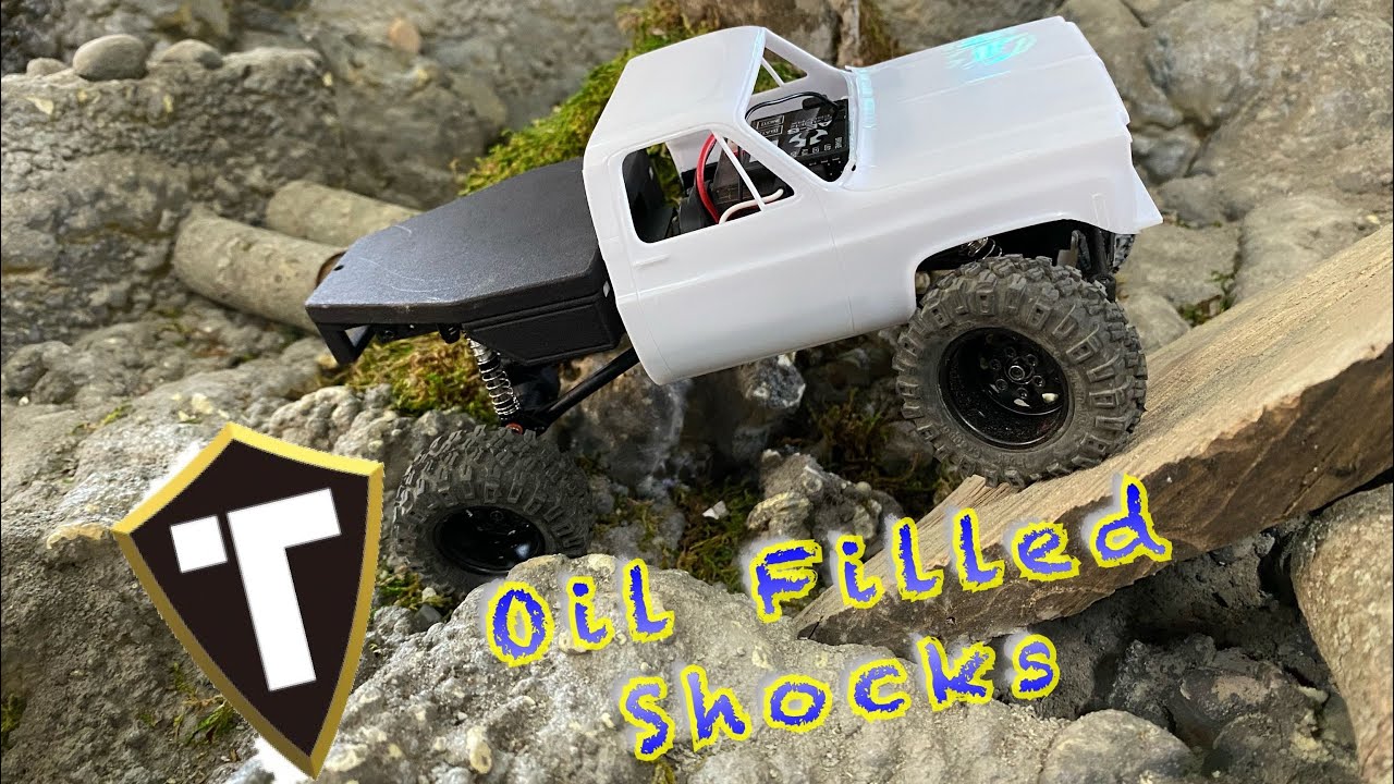SCX24 Treal Aluminum Oil Filled Shocks? Install & First run!