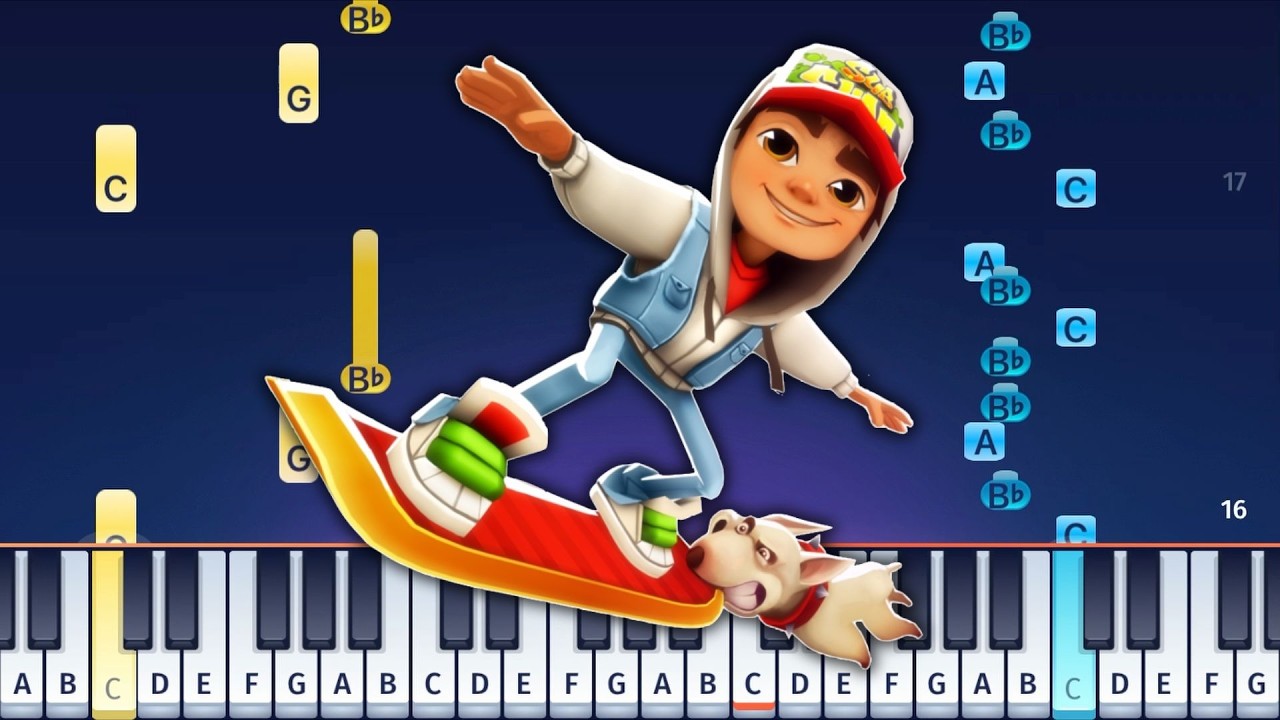 Subway Surfers - Урок игры на фортепиано