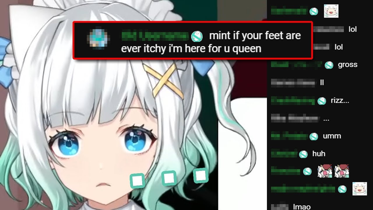 Минт лишилась дара речи, когда кто-то предложил почесать ей ноги 【Maid Mint Fantome】