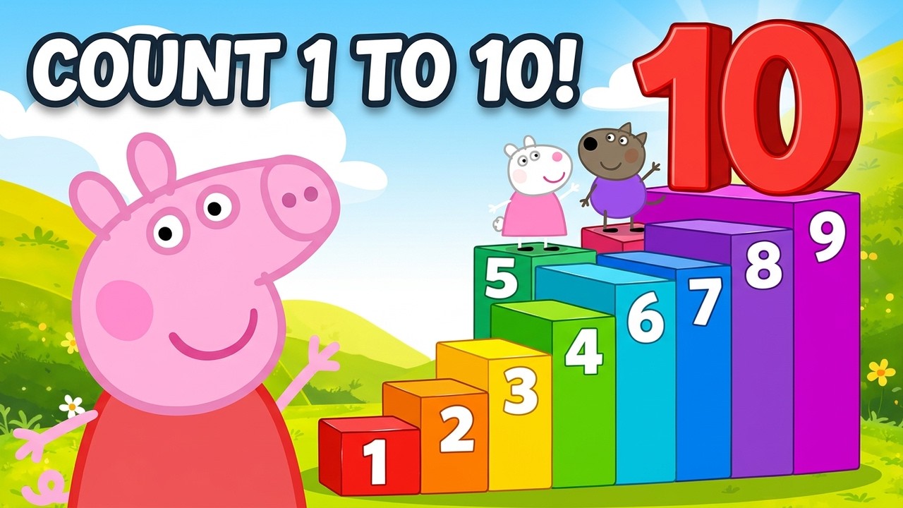 1-10 Number Song 🌟 | Learn Counting with Peppa Pig & Favorite Characters