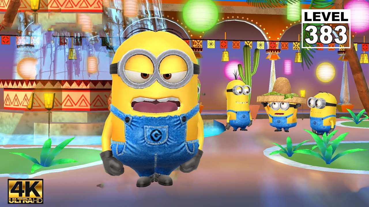 Minion Rush Dave Minion jump over obstacles 160 times in a run at Eduardo's House |  Lv383 Ep233| 4K