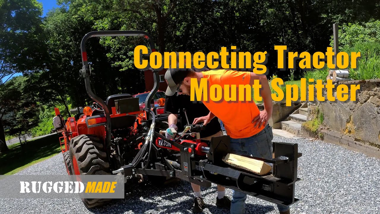 Watch How We Hook a 3-point Splitter Up to a Tractor: No PTO Pump or Auxiliary Hydraulics!