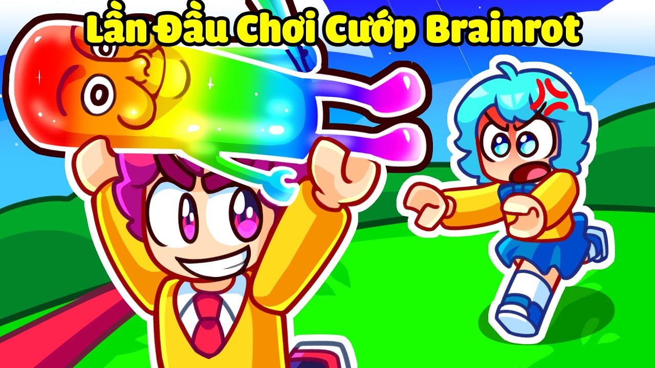 Hiha lần đầu chơi CƯỚP 1 BRAINROT trong Roblox 🤣🤡