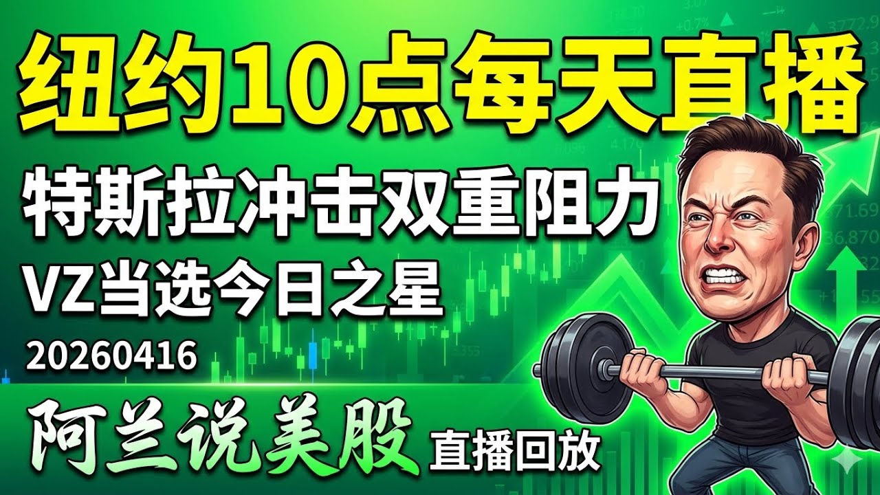 VIX恐慌指数飙升大盘跳水！TSLA遇双重阻力回撤，AMD高位钝化后准备止盈！VZ出现典型回马枪指标当选今日之星，牢记先守后攻铁律避开暴跌陷阱！[阿兰说美股]10点早盘直播