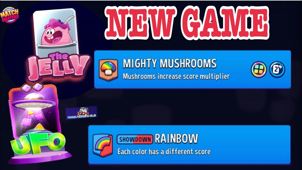 NEW GAME Match Masters Mighty Mushrooms/Rainbow SHOWDOWN  Daily Mode