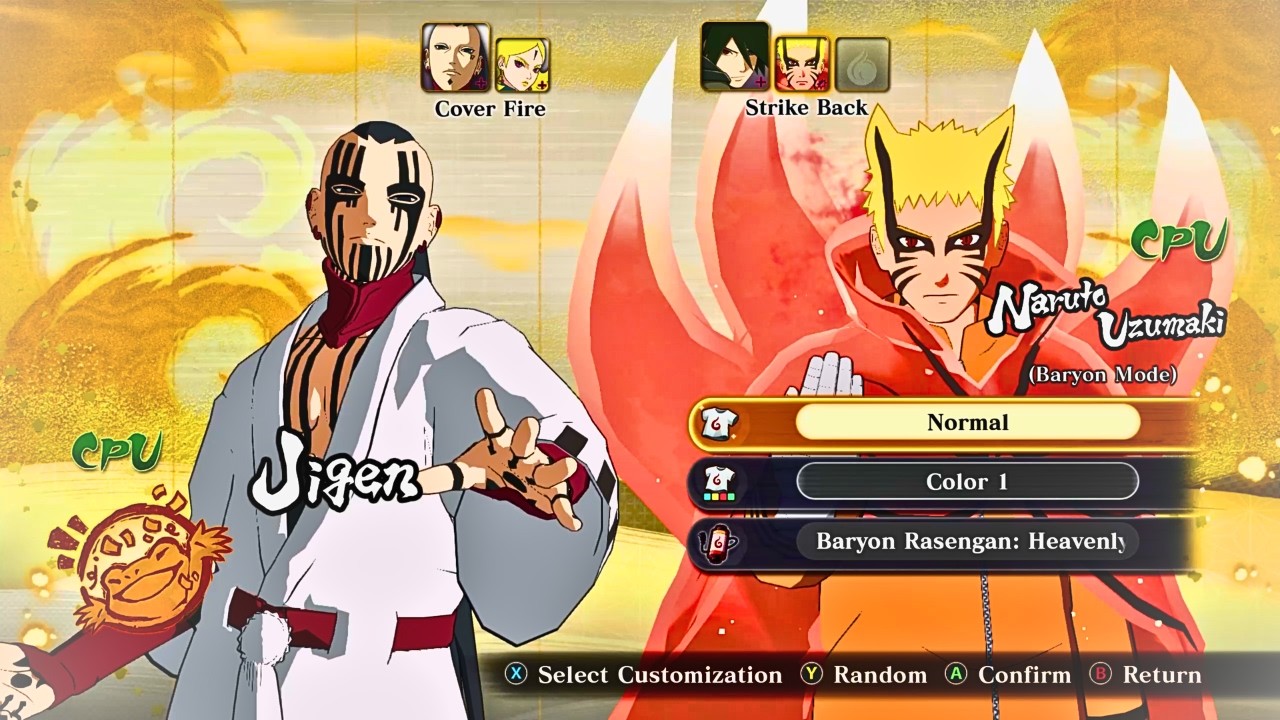 JIGEN AND DELTA VS SASUKE AND NARUTO Baryon.M (CPU VS CPU) | NARUTO X BORUTO STORM CONNECTIONS 60FPS