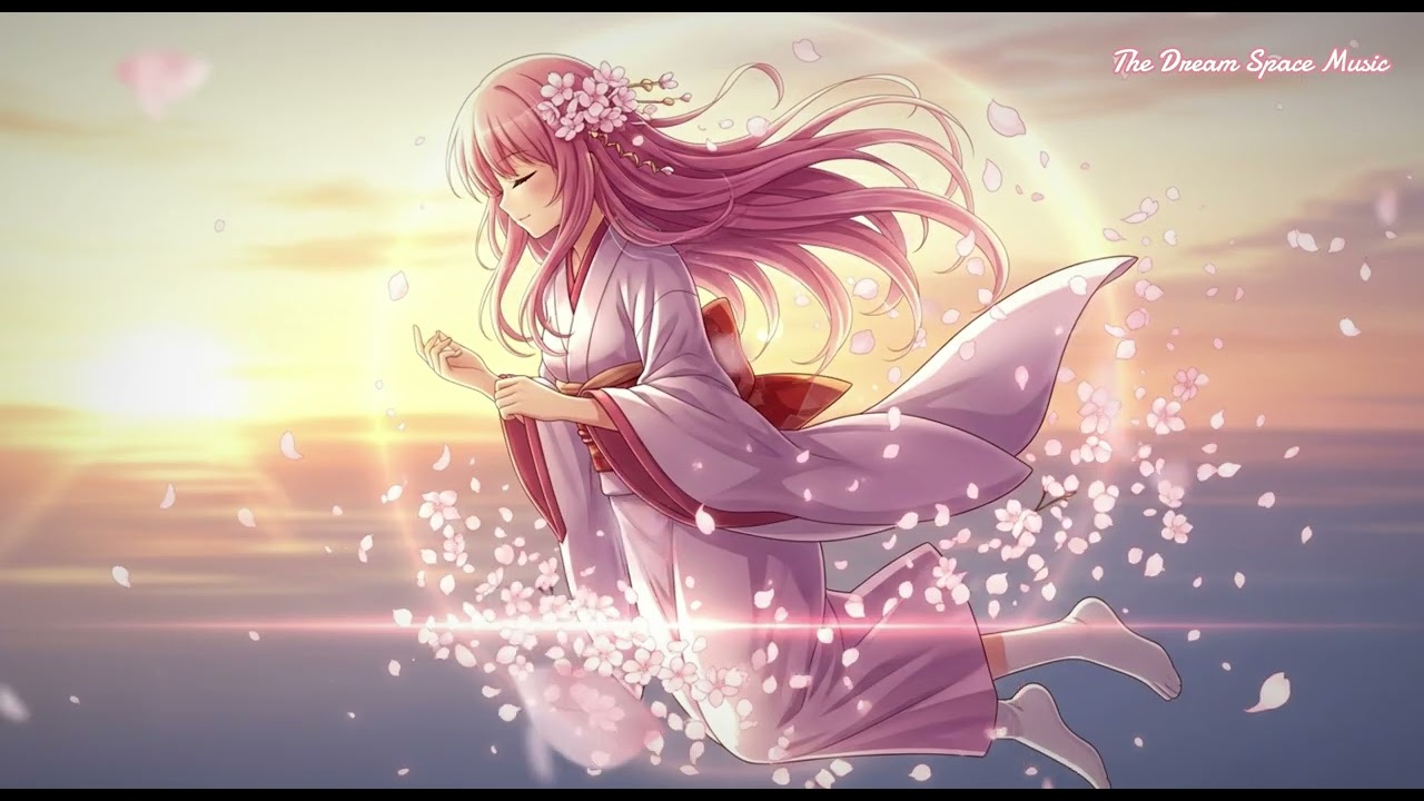Where the Sakura Night Lets the Mind Rest | Relaxing Japanese Music | Relief, Study,Deep Sleep Music