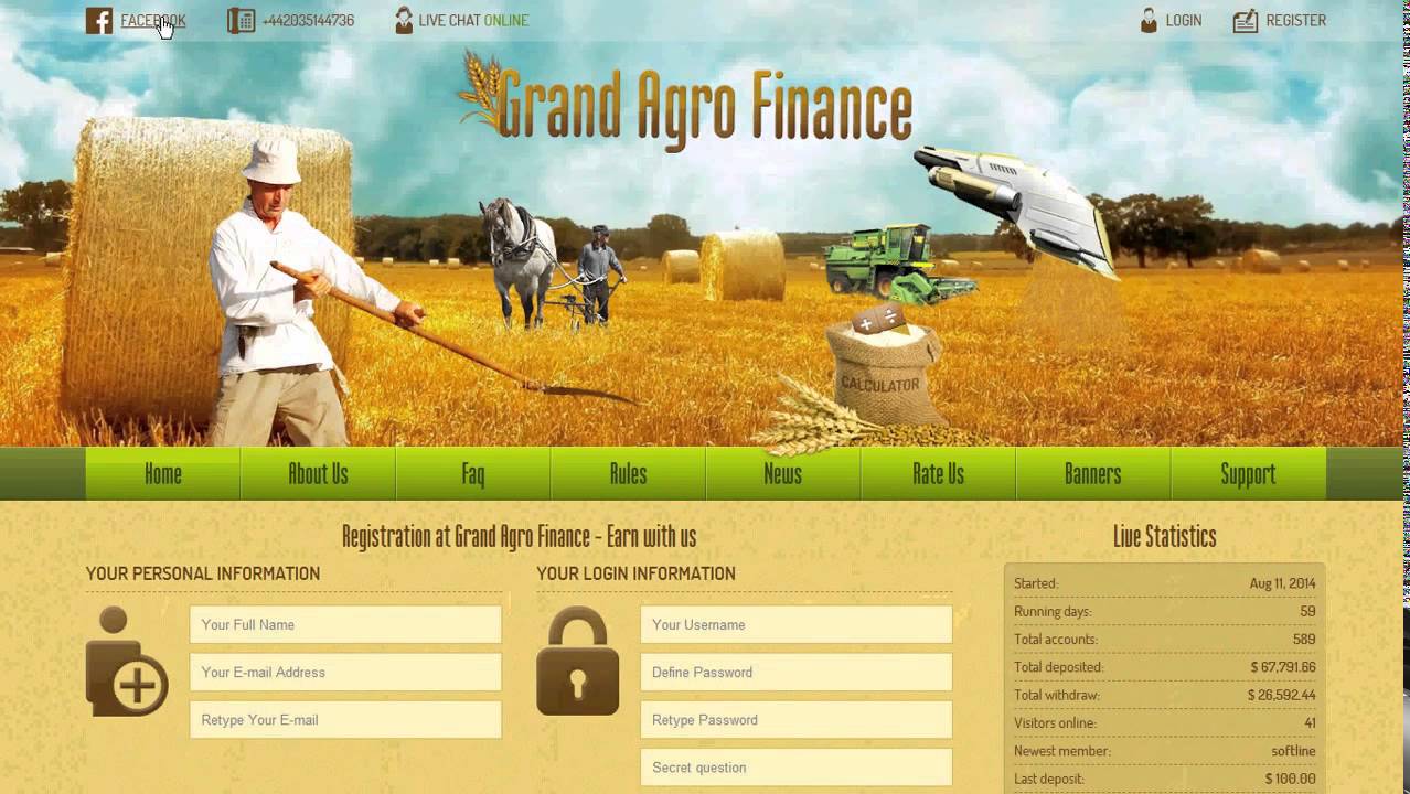 видео обзор hyip проекта Grand Agro Finance