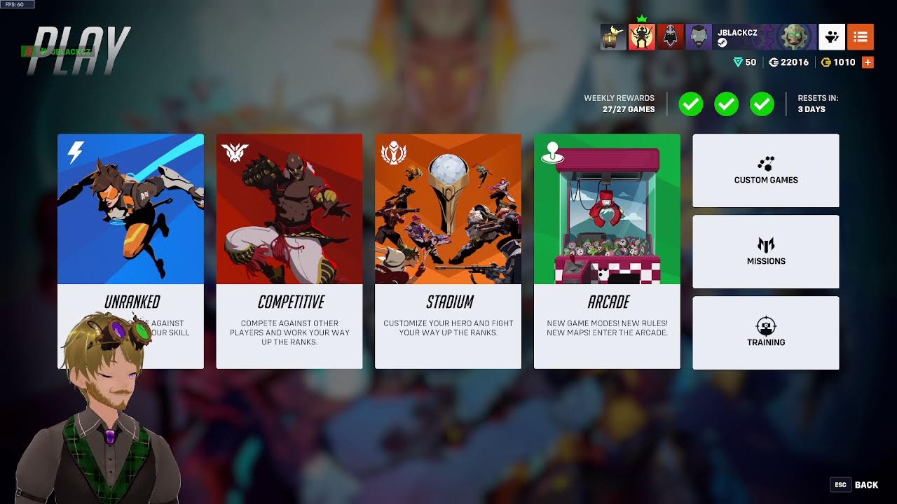 Chilling in OW and for a bit