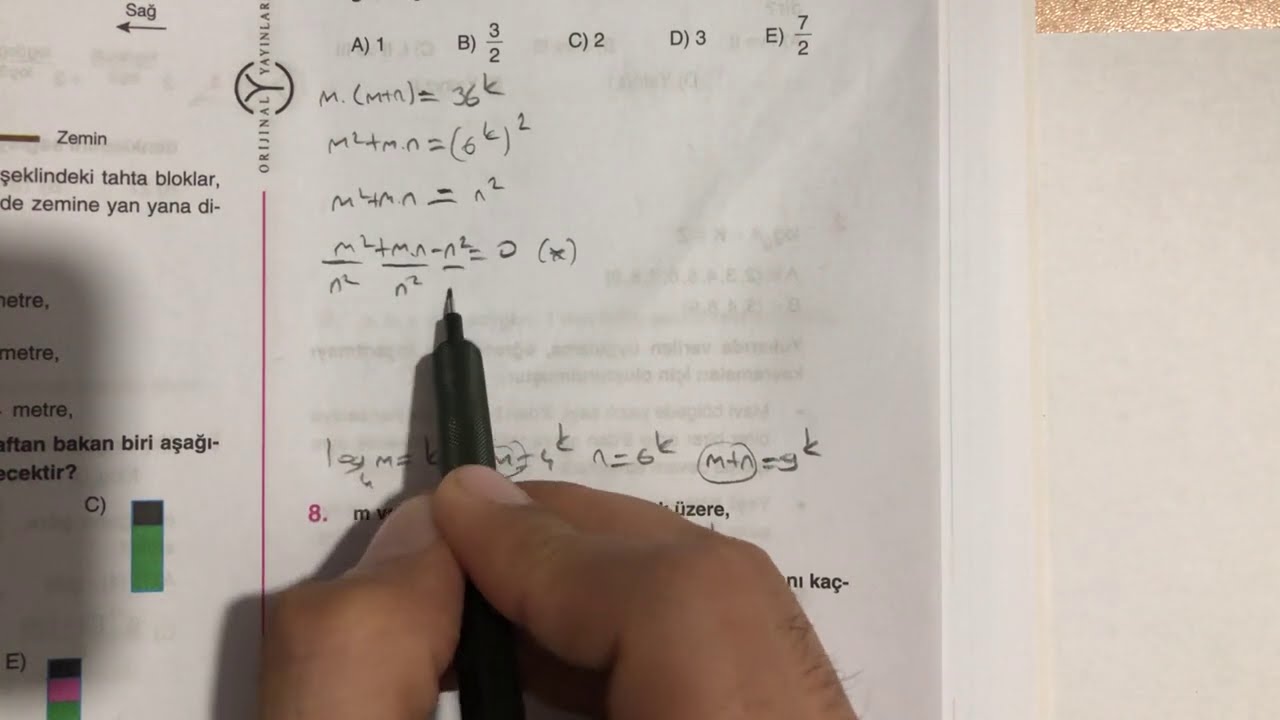 ORİJİNAL' den 2 Güzel LOGARİTMA Sorusu 👍