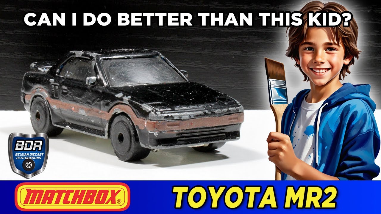 Black paint disaster - Matchbox MB163 Toyota MR2 Custom Diecast Restoration