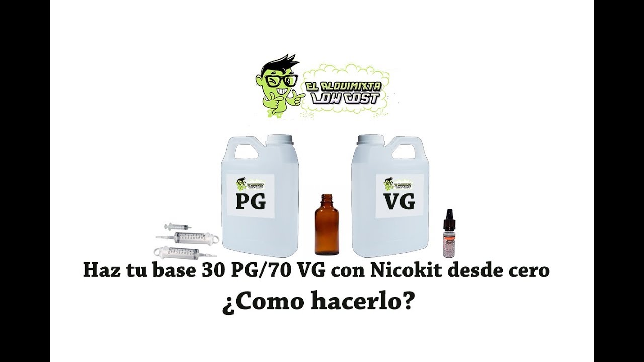 Haz tu base 30 PG/70 VG con Nicokit desde cero. &iquest;C&oacute;mo hacerlo?