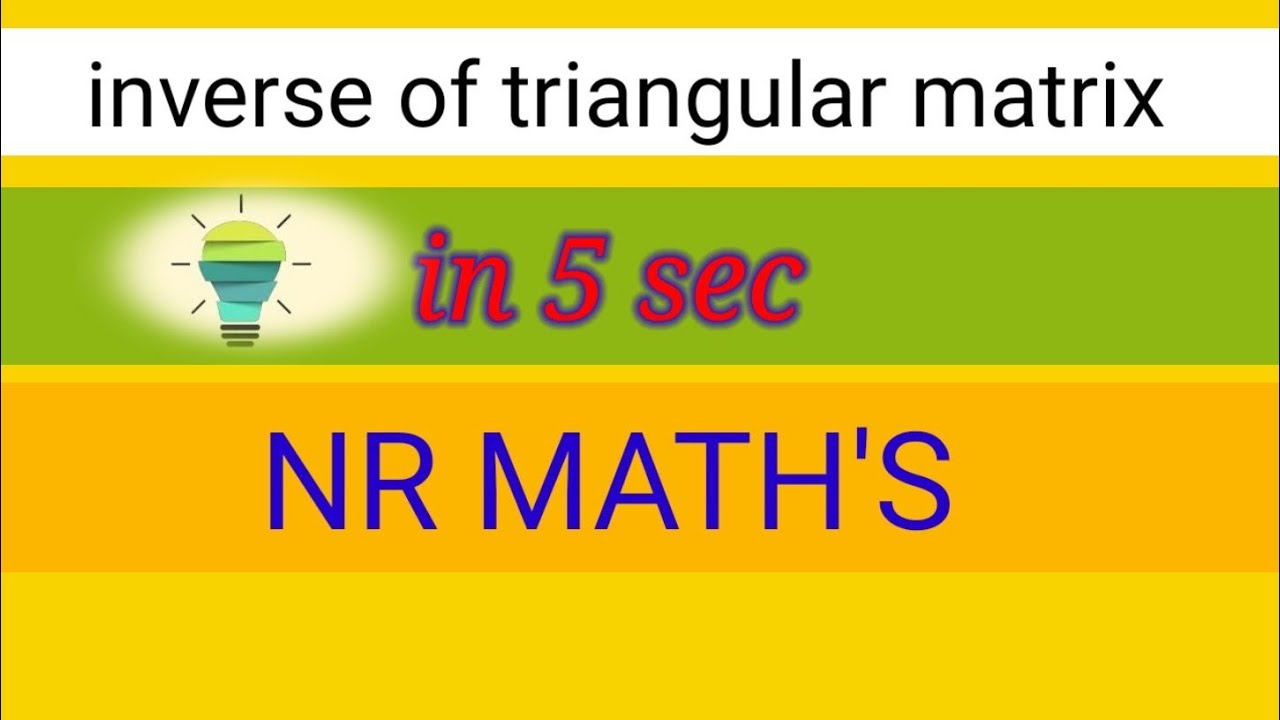 inverse of triangular matrix