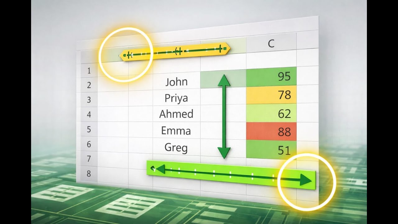 How to Adjust Row, Column in Excel | In Kannada |