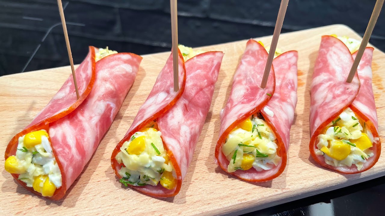 Закуска за 5 минут! Вкусная закуска на вечеринку или фуршет!