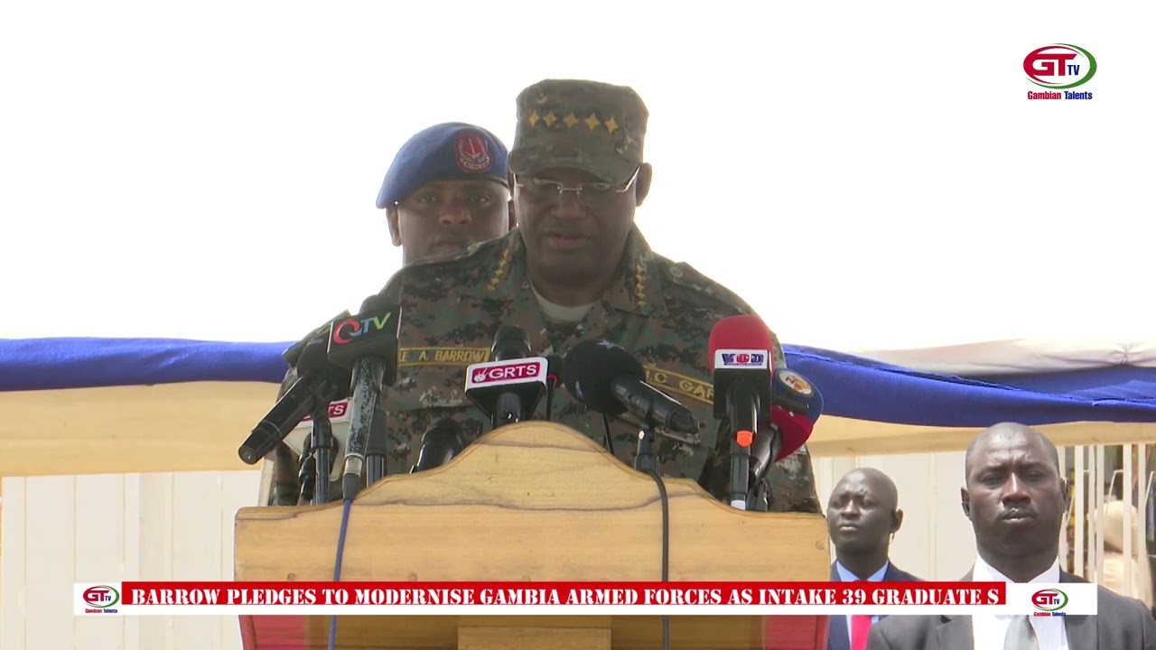 PRESIDENT ADAMA BARROW PLEDGES TO MODERNISE GAMBIA ARMED FORCES AS INTAKE 39 GRADUATES