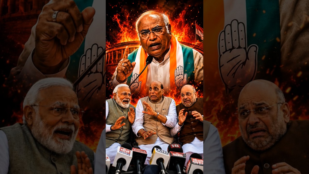 Kharge Heavy Attack On Modi & Shah #shorts #congress #bjp