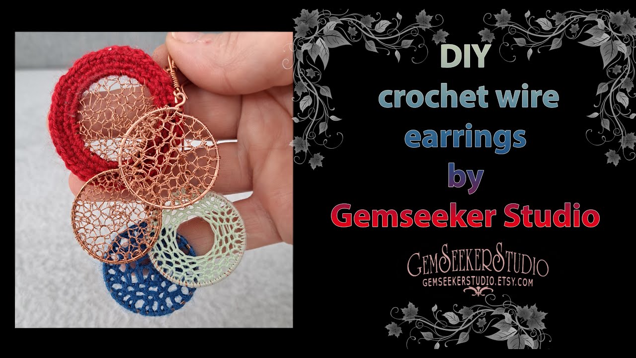 Make Your Own Copper Wire Crochet Earrings - Here's How! DIY.