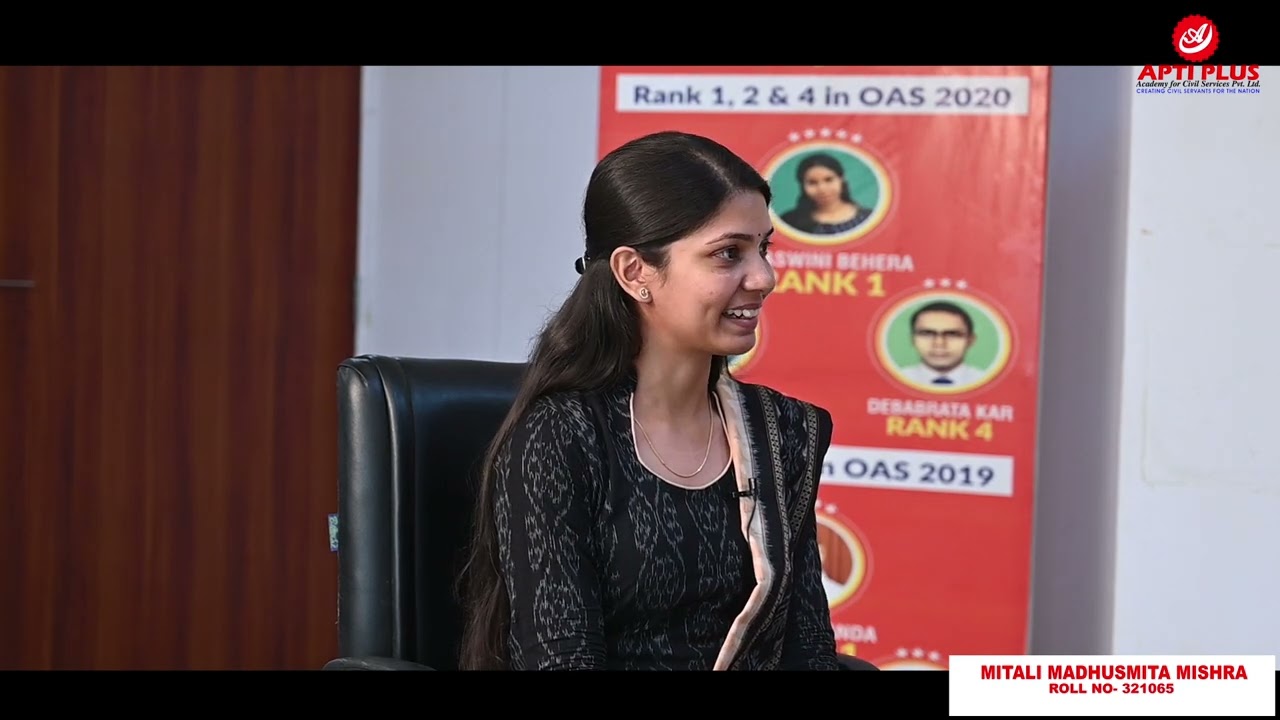 MITALI MADHUSMITA MISHRA || RANK 141 ||   OAS 2022 ||  Mock Interview || APTI PLUS