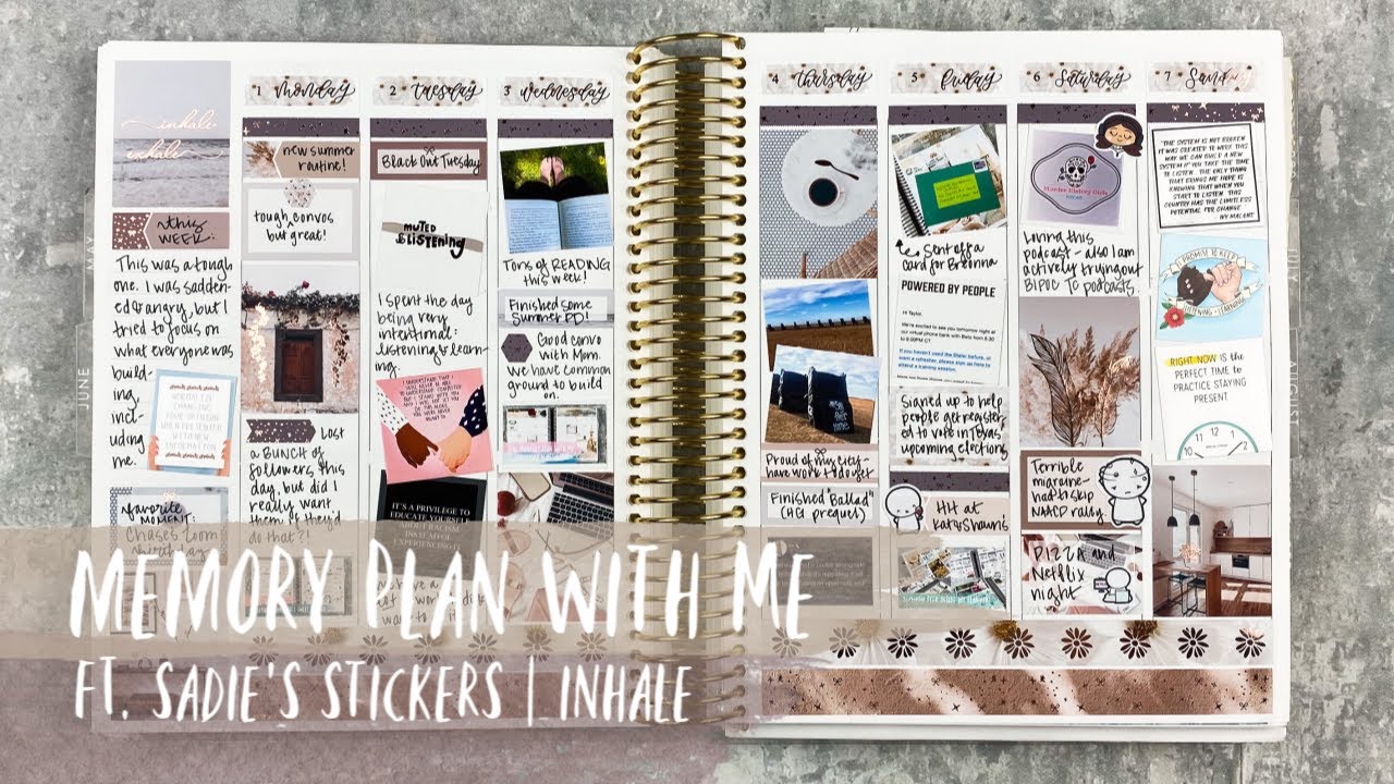 MEMORY PLAN WITH ME | ft. sadie's stickers | INHALE | tattooed teacher plans
