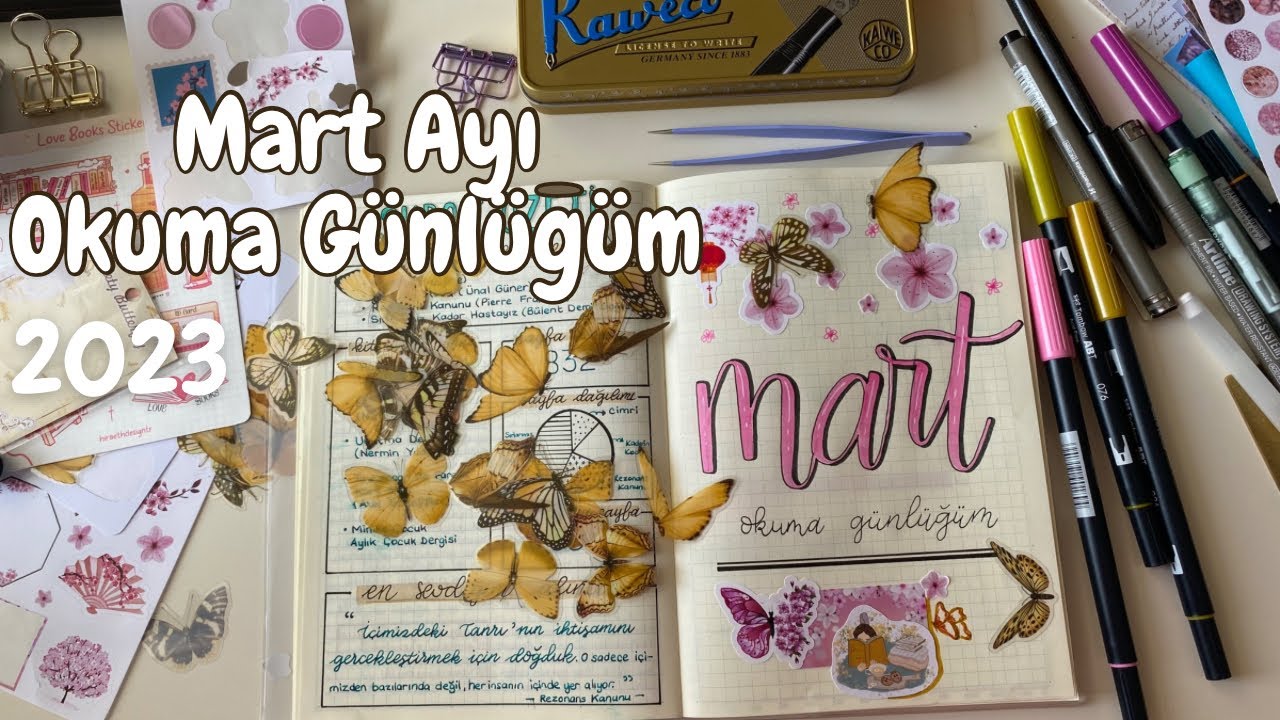 MART AYI OKUMA GÜNLÜĞÜMÜ HAZIRLIYORUM | Sakura temalı