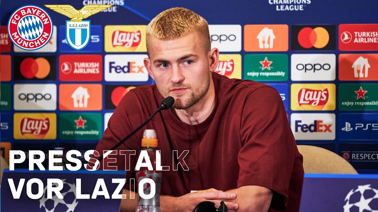 Pressetalk mit Thomas Tuchel und Matthijs de Ligt vor FC Bayern - Lazio Rom | UCL | 🇩🇪