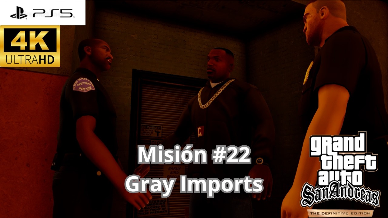 GTA San Andreas Definitive Edition PS5 - Misión #22 - Gray Imports (4K)