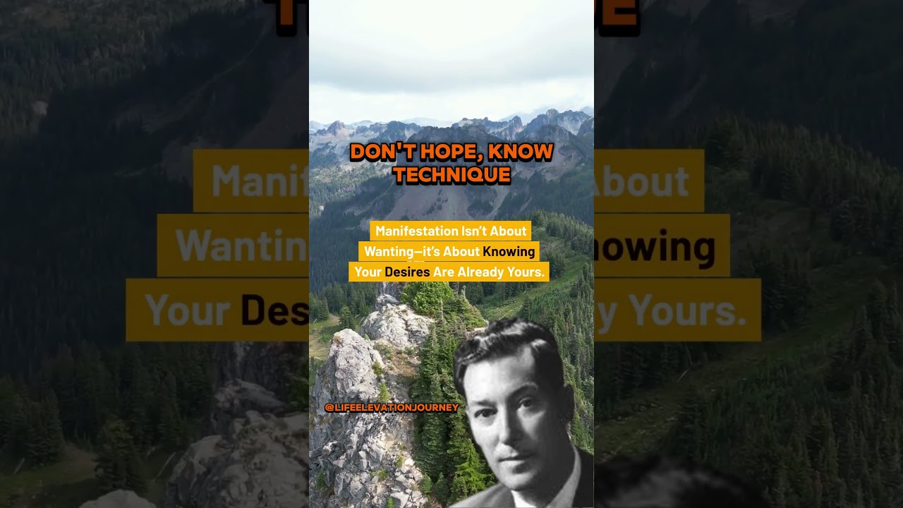 Neville Goddard Manifesting Technique - 'Don't Hope, KNOW! #nevillegoddard