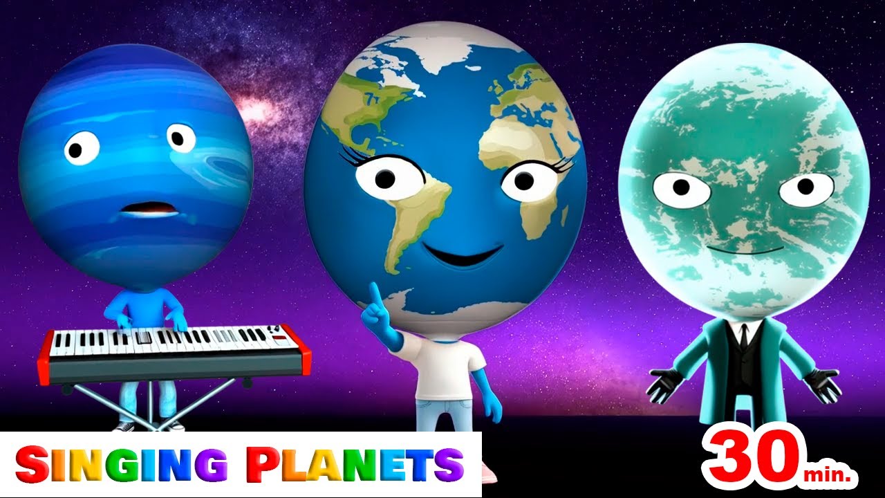 🌞 Песни о планетах для детей с текстами песен 🌍 😎 Поющие планеты 😎 🚀 Солнечная система 🪐🌚 Сборник...