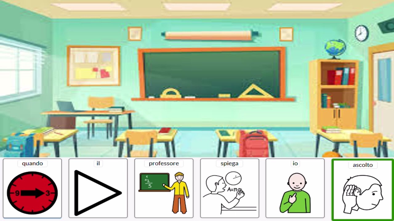 Tre frasi con pittogrammi realizzate con simcca