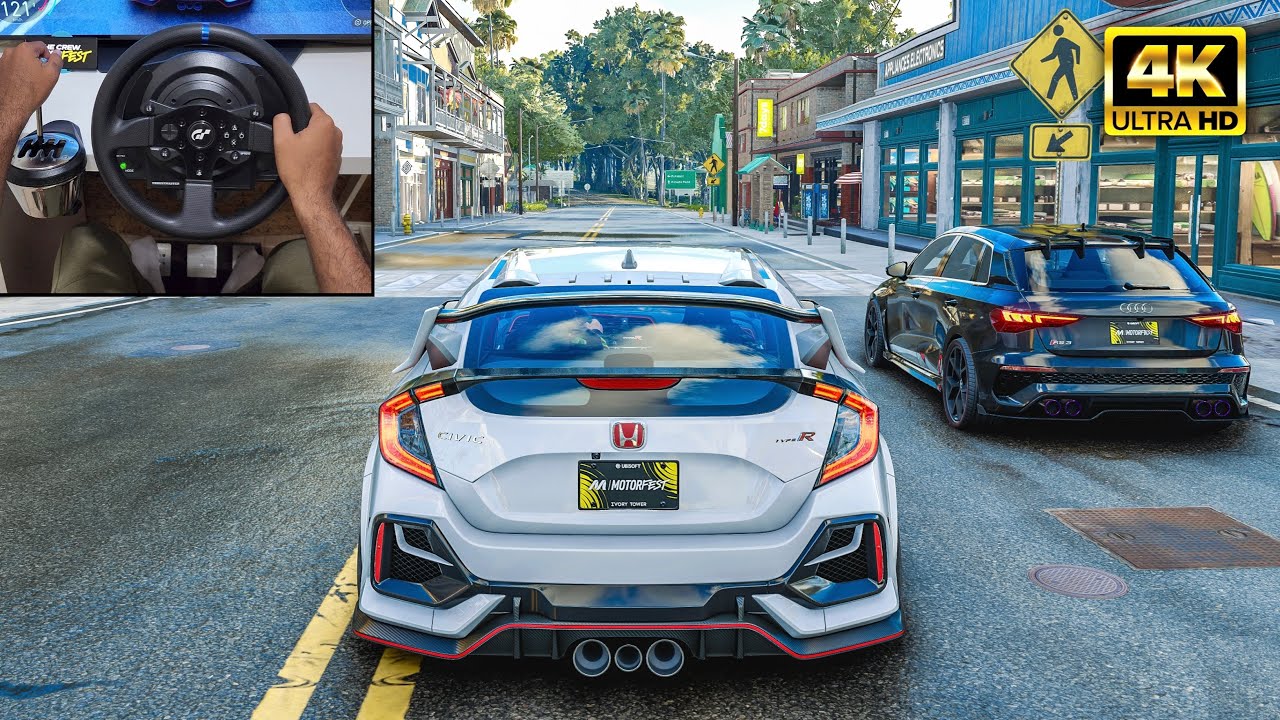 Honda Civic Type R & Audi RS3 Sportback | The Crew Motorfest | Thrustmaster T300RS gameplay