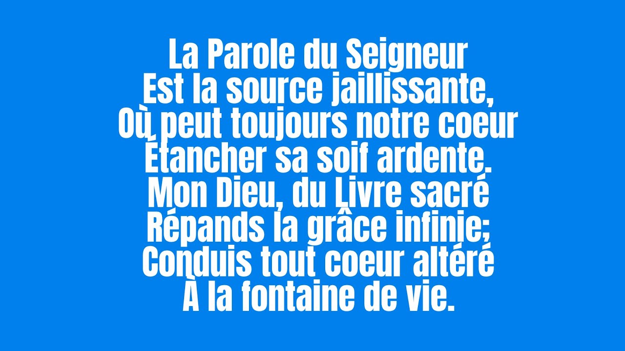 La parole du Seigneur(voix)_Hymnes et louanges#132